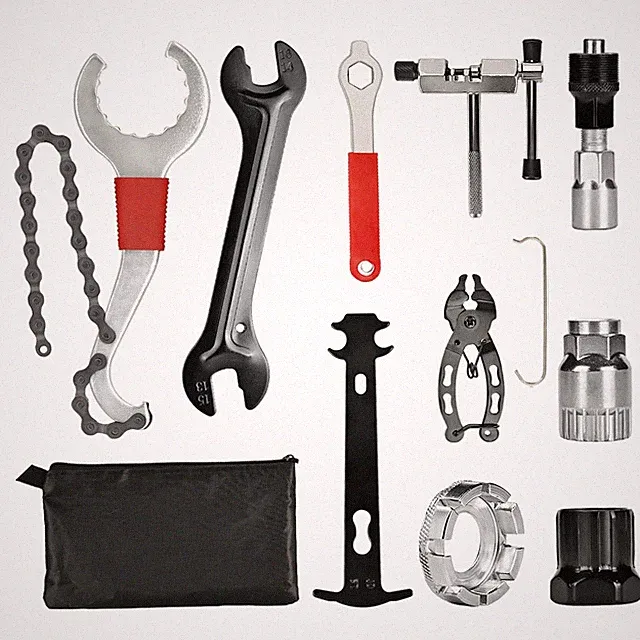 10 Pcs Professional Bicycle Repair Tool Kit For Mountain Bike Maintenance Set