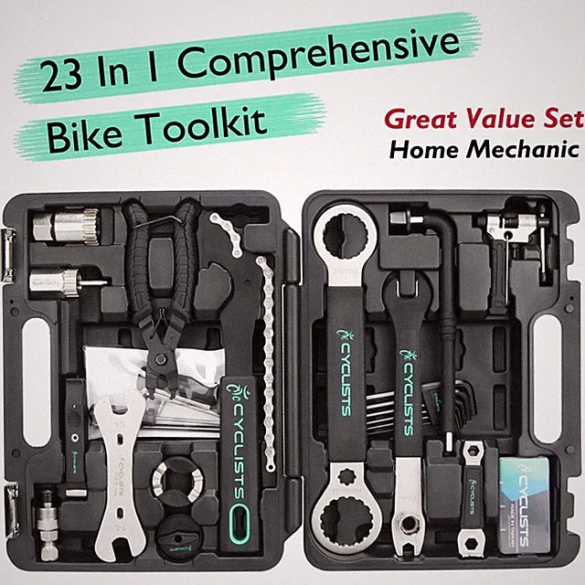 23-Piece Bike Tool Kit - Complete Bicycle Repair Set