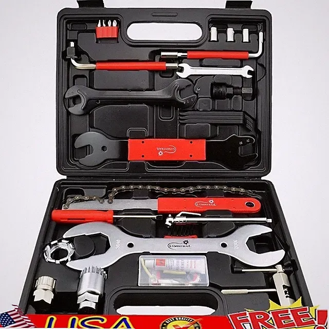 42 Piece Bicycle Repair Tool Set Multi Tool Kit MTB Road BMX Maintenance New