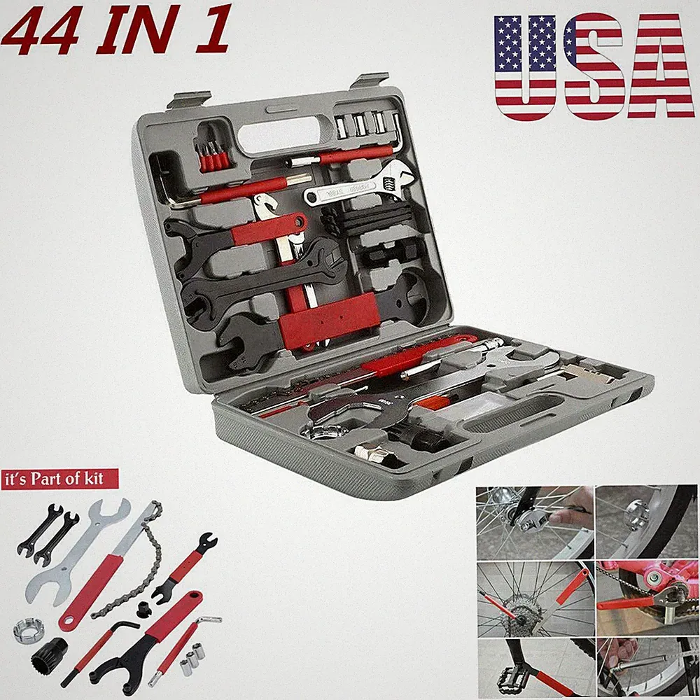 44PCS Set Home Professional Complete Mechanic Cycling Bike Repair Tools Tool Kit