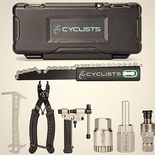 7 Piece Bike Tool Kit - Tools Maintenance Repair - Black