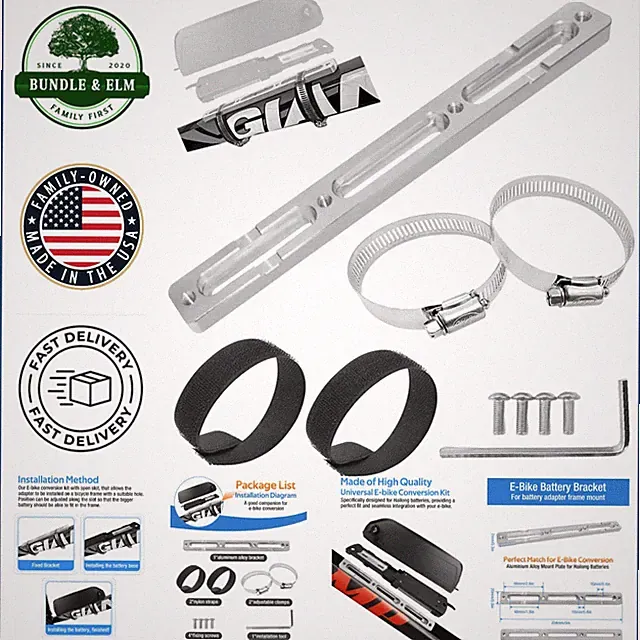 Aluminum Alloy E-Bike Battery Mounting Bracket with Installation Tool Included