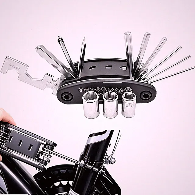 Bicycle Repair Tool Kit—Multifunctional Folding Tool