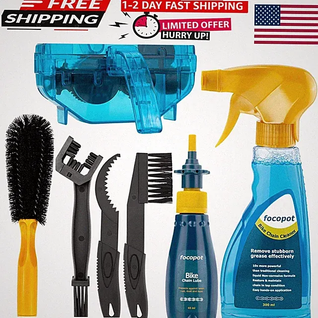 Bike Cleaning Kit Including Bicycle Chain Cleaner Degreaser,Cycling Chain Lub...