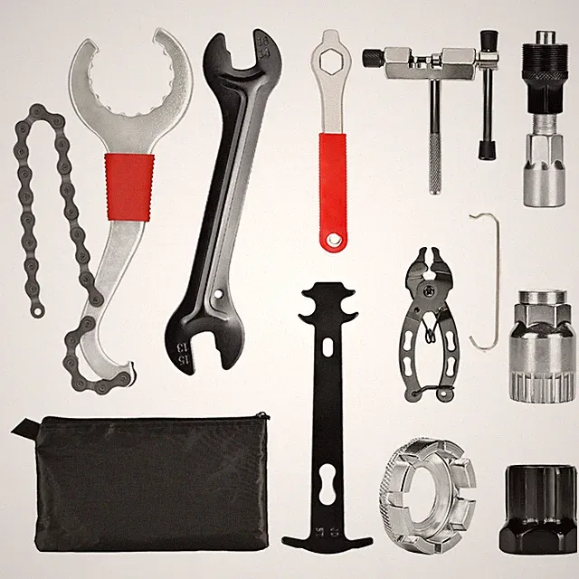 Bike Tool Kit, 10Pcs Professional Bike Repair Tools for Mountain Bike with 3-...