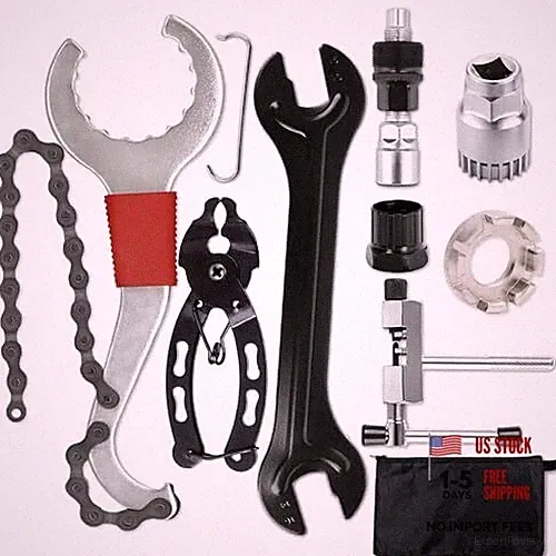 Bike Tool Kit,8 Professional Bicycle Repair Tools for Mountain Bike 8pcs-black