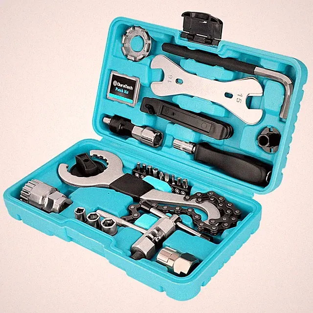 Complete 31 Pieces Bike Repair Kit Repair Tool Bicycle Tool Kit with Storage Box
