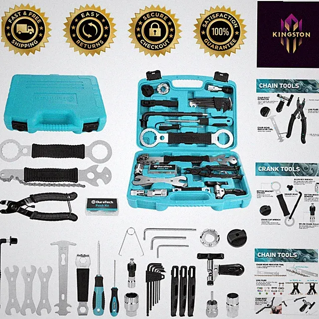 Durable 41-Piece Bike Maintenance Tools Kit - Ideal for Mountain and Road Bikes