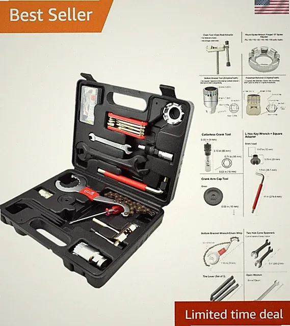 Essential 26-Piece Bike Tool Kit for Mountain & Road Bikes - Lightweight Design
