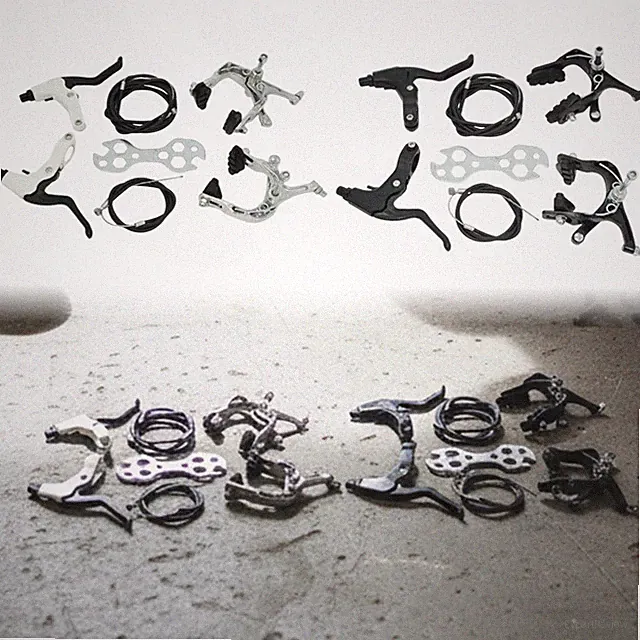 Fixed Gear Bicycle Brake Kit Aluminum Alloy Including Levers and Cables
