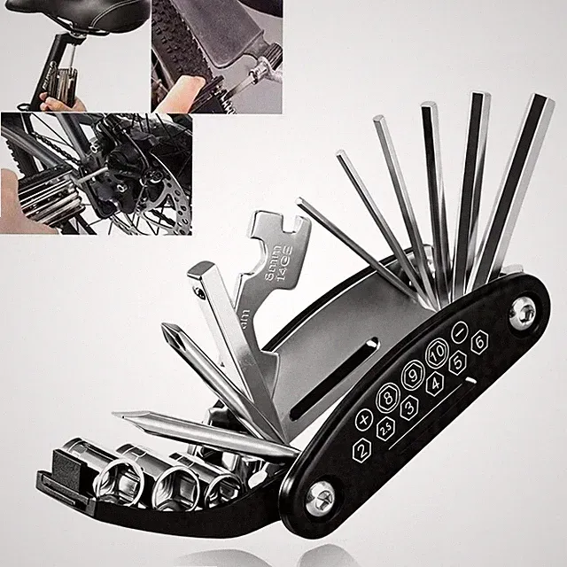 Multifunctional Folding Bicycle Repair Tool Kit