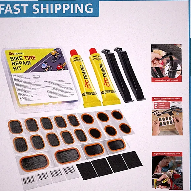 Portable Bicycle Inner Tube Repair Kit: 20 Patches & Essential Tools Included