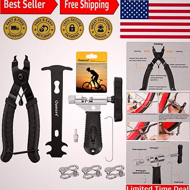 Professional Bike Chain Break Tool Set - Includes Pliers & Checker for Repairs