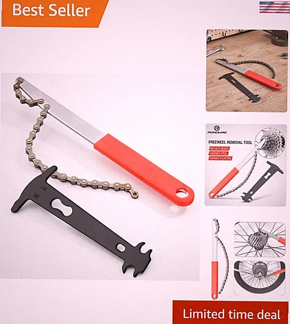 Professional-Grade Bike Tool Set: Chain Whip, Cassette Tool & Wrench Included