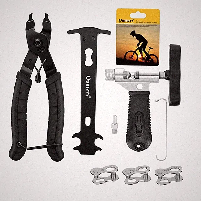 Stainless Steel Bicycle Chain Tool Set for Repairs - Includes Master Link Pliers