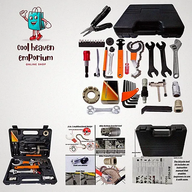 Ultimate Professional Bike Tool Kit with Hard Case - 12- Included